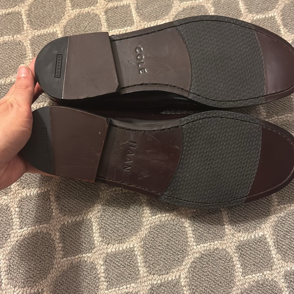 Cole Haan Men's Dark Brown Leather Tassel Loafers - Picture 2 of 5